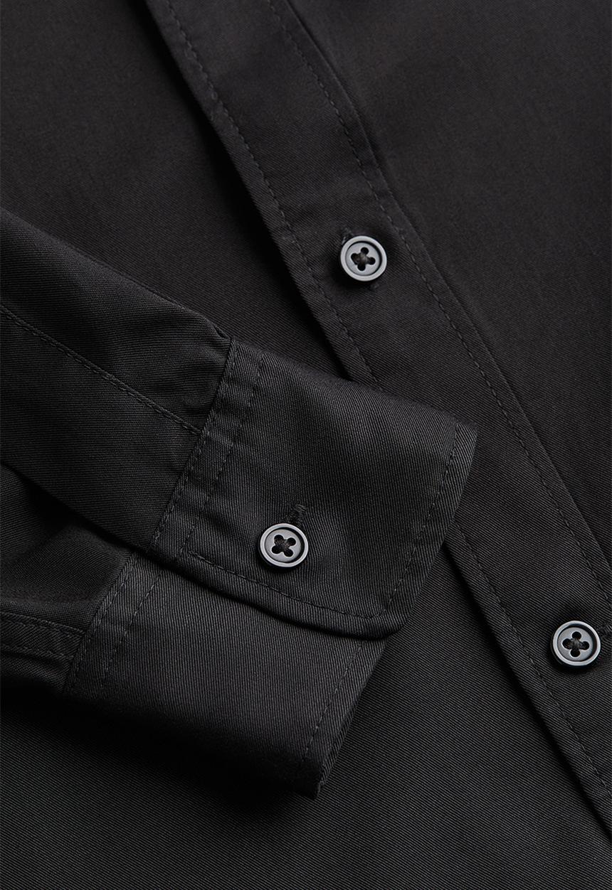 H&M - Regular fit lyocell shirt - black