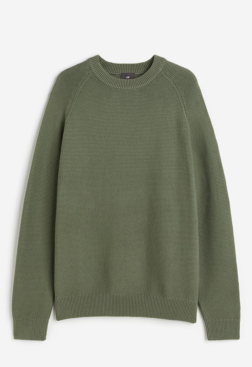 H&M - Regular fit cotton jumper - green
