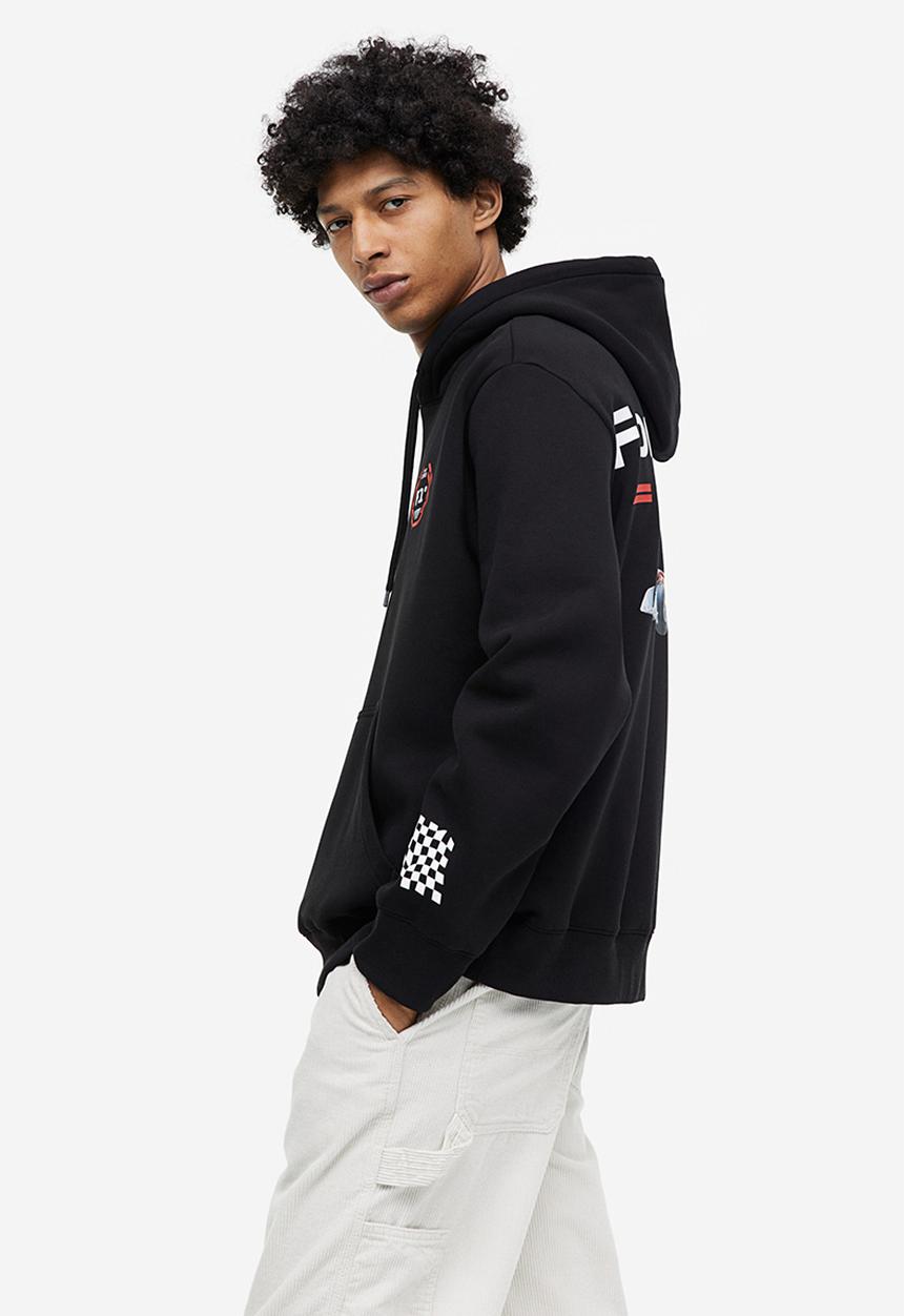 H&M - Regular fit hoodie - black