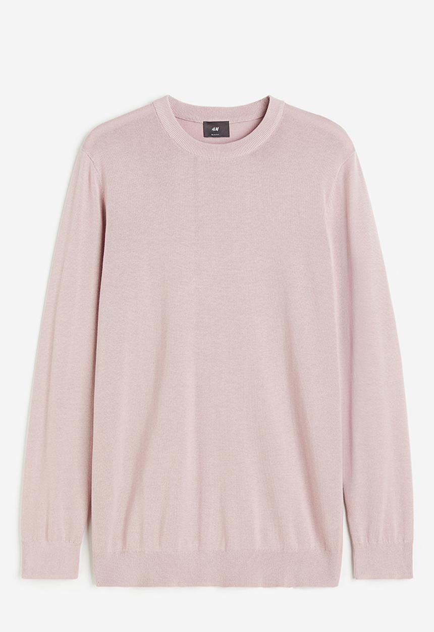 H&M - Slim fit fine-knit cotton jumper - pink