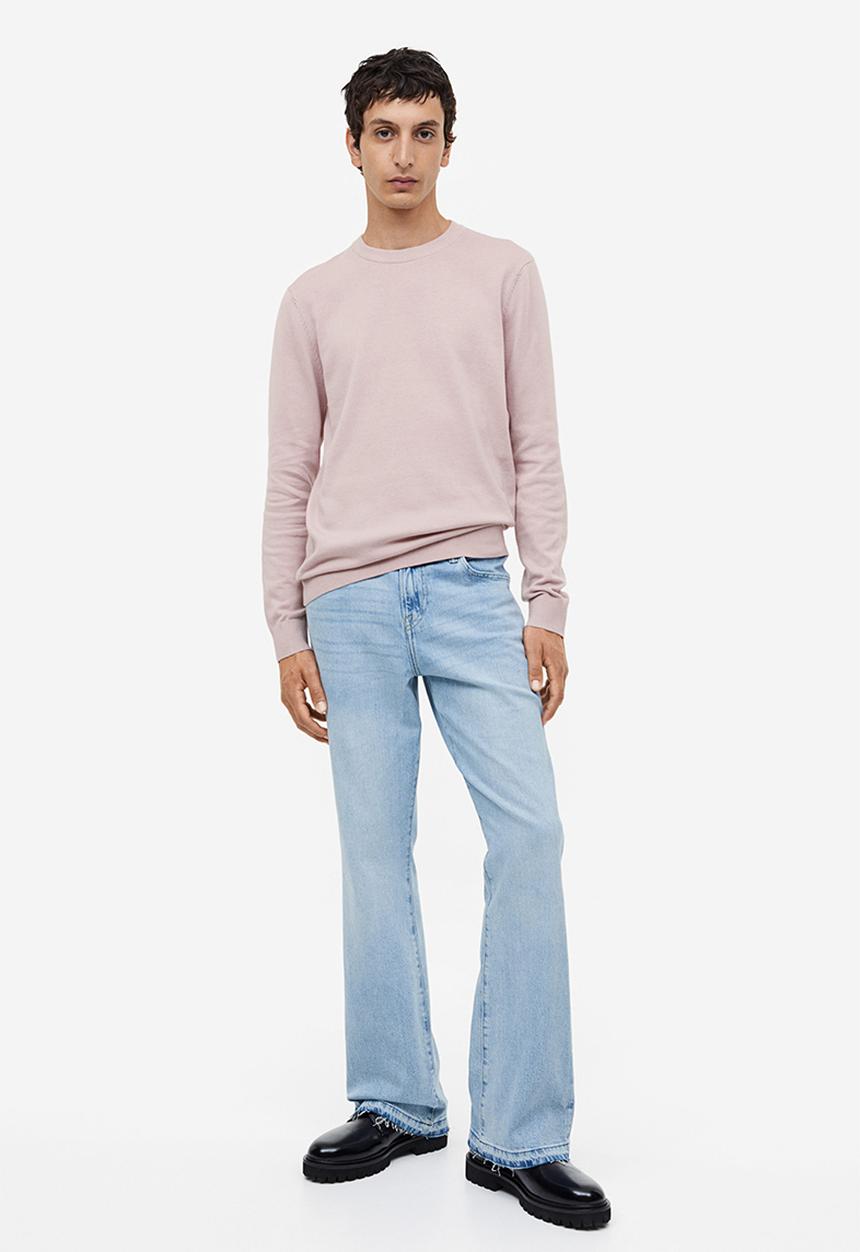H&M - Slim fit fine-knit cotton jumper - pink