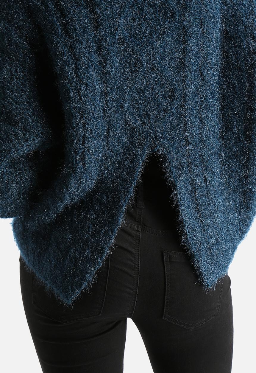 AX Paris - Ribbed Knitted Split Back Jumper