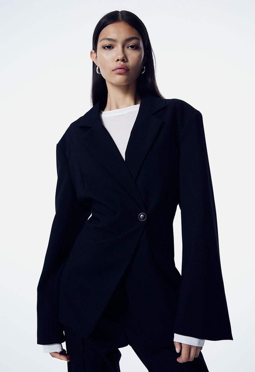 H&M - Double-breasted blazer - black