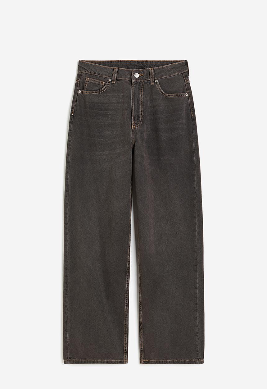 H&M - 90s baggy high jeans - brown