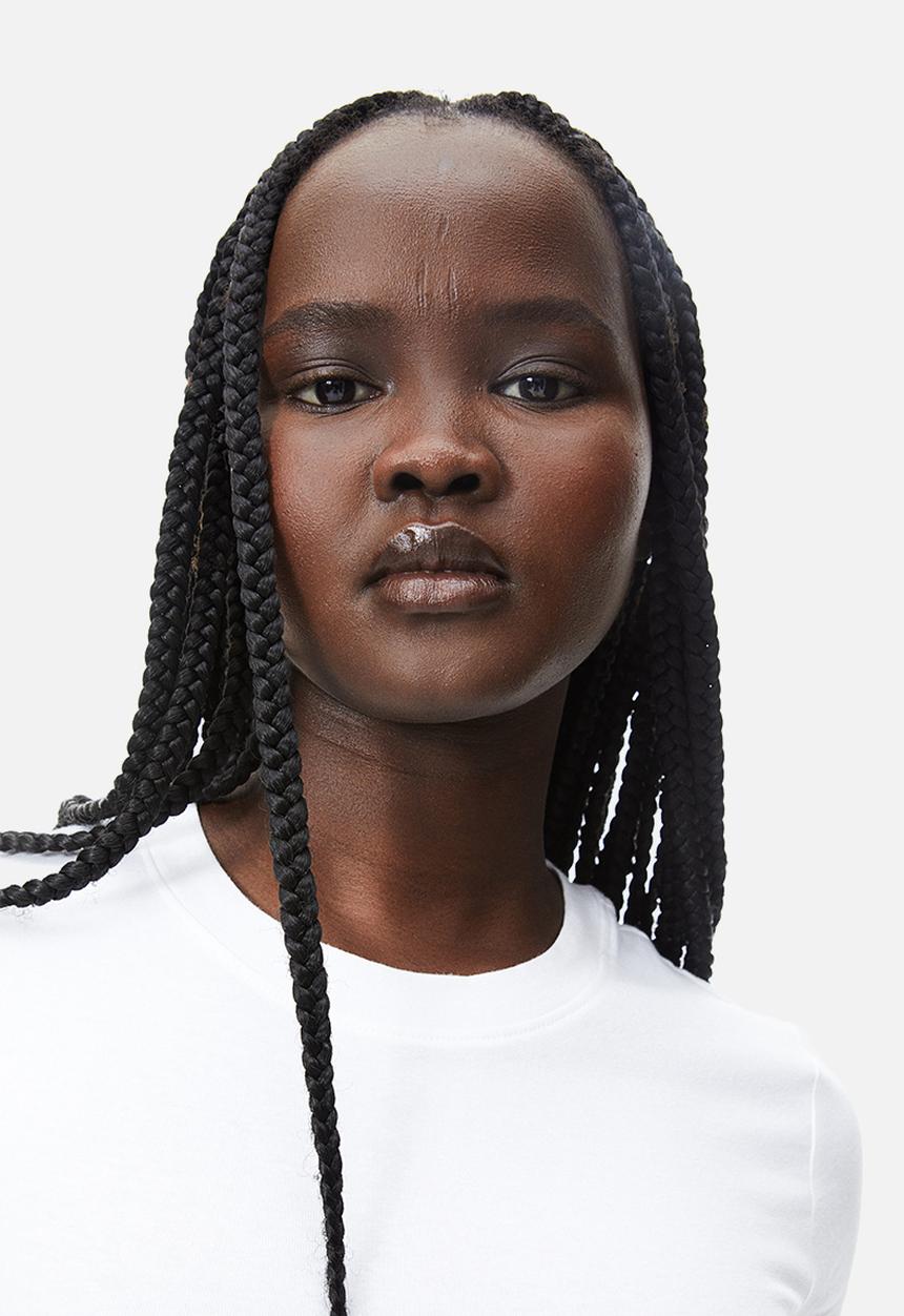 H&M - 2-pack cropped t-shirts - purple & white