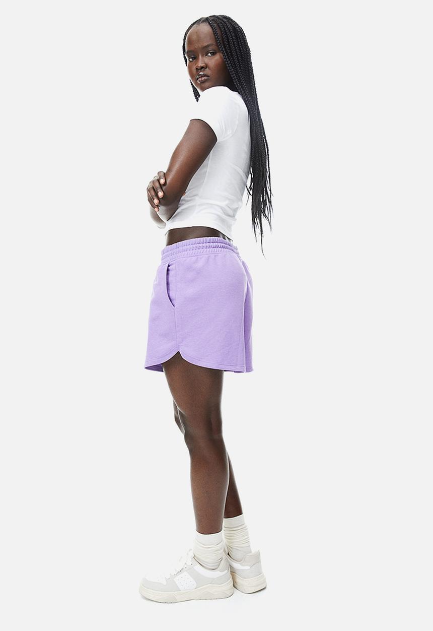 H&M - 2-pack cropped t-shirts - purple & white