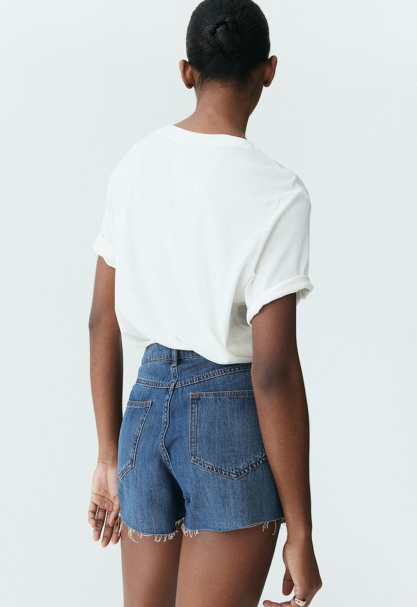 H&M - Feather soft denim shorts - blue