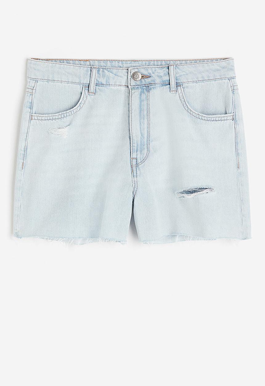 H&M - Feather soft denim shorts - pale denim blue