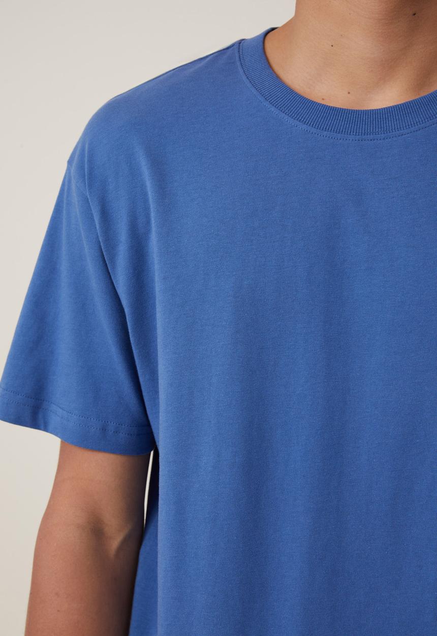 Cotton On - Organic loose fit T-shirt - washed cobalt blue