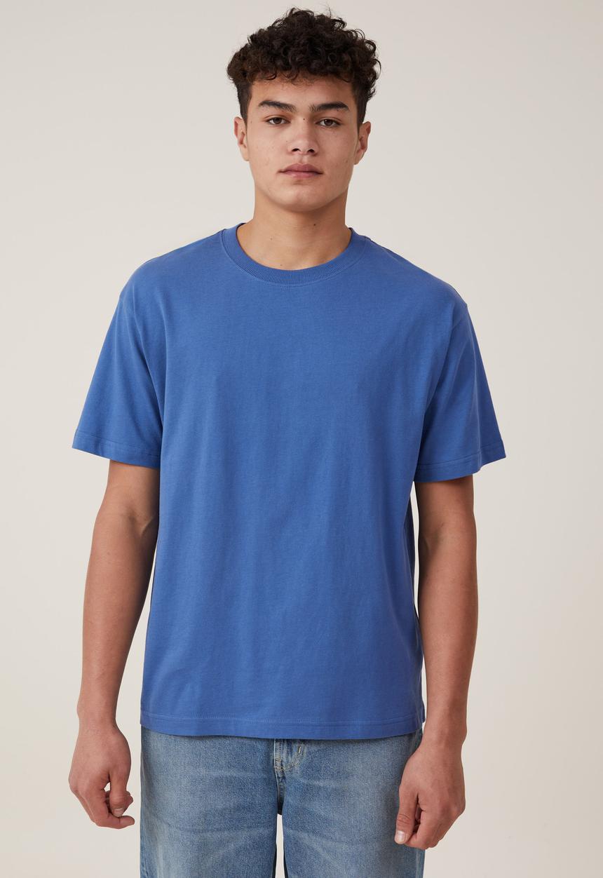 Cotton On - Organic loose fit T-shirt - washed cobalt blue