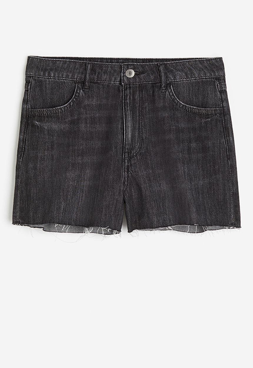 H&M - Feather soft denim shorts - black