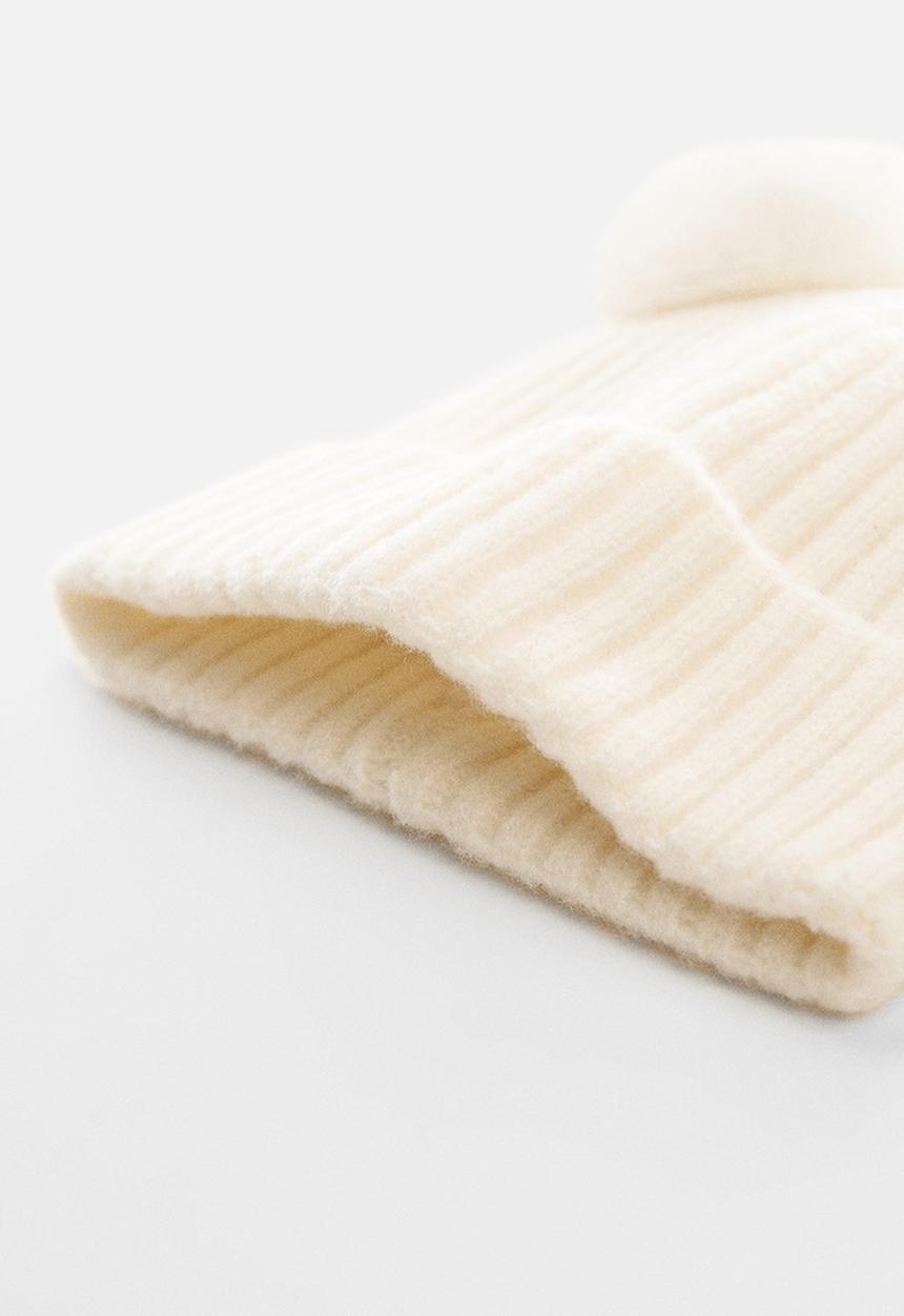 MANGO - Hat pompon - sand