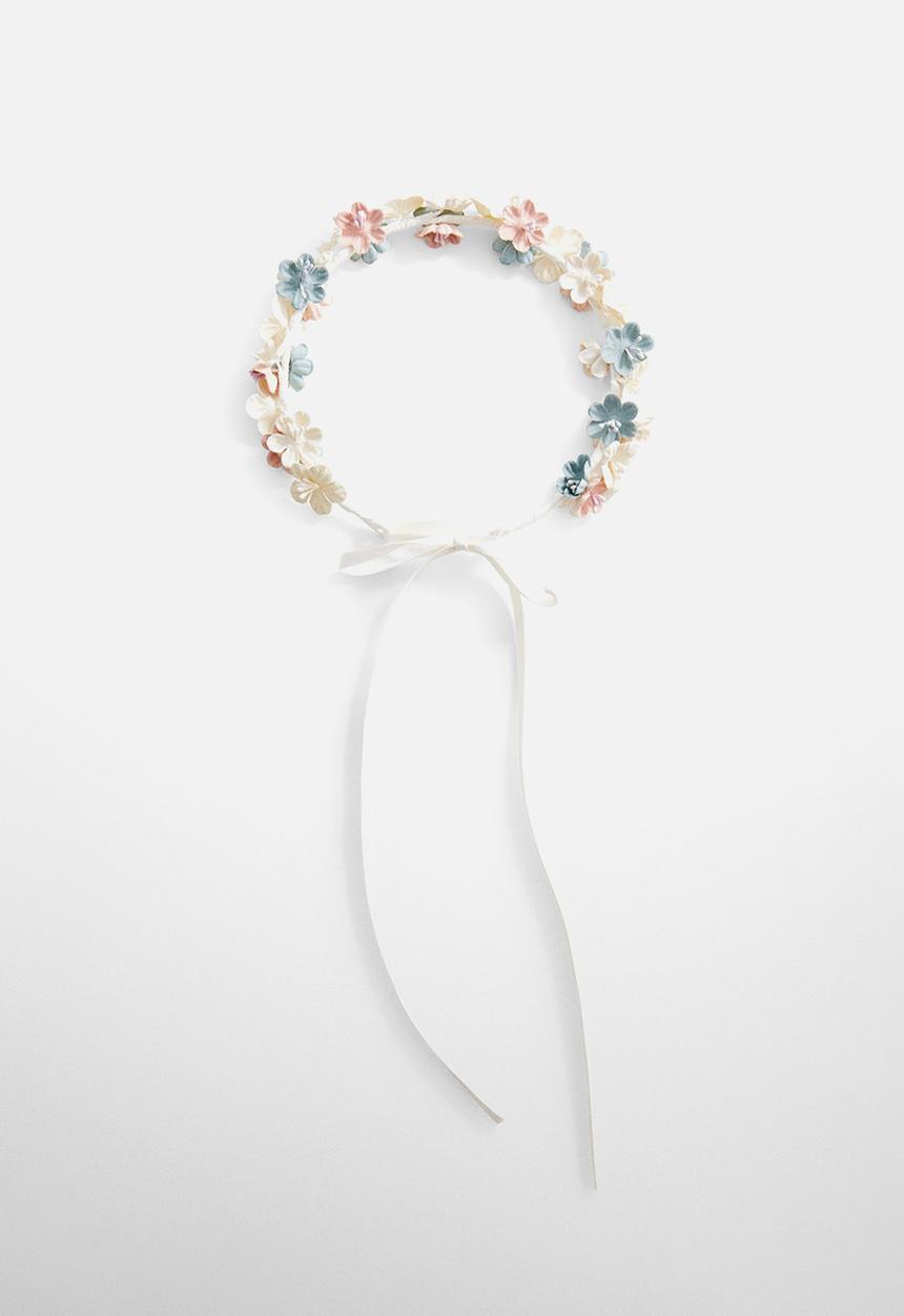 MANGO - Hairband flora - light beige