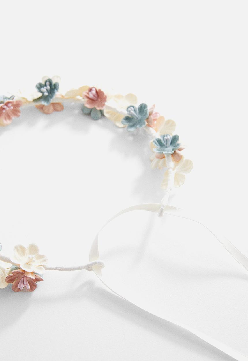 MANGO - Hairband flora - light beige