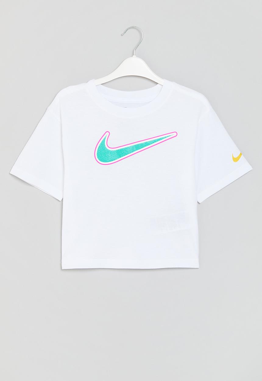 Nike - Nike swoosh varsity outline tee - white