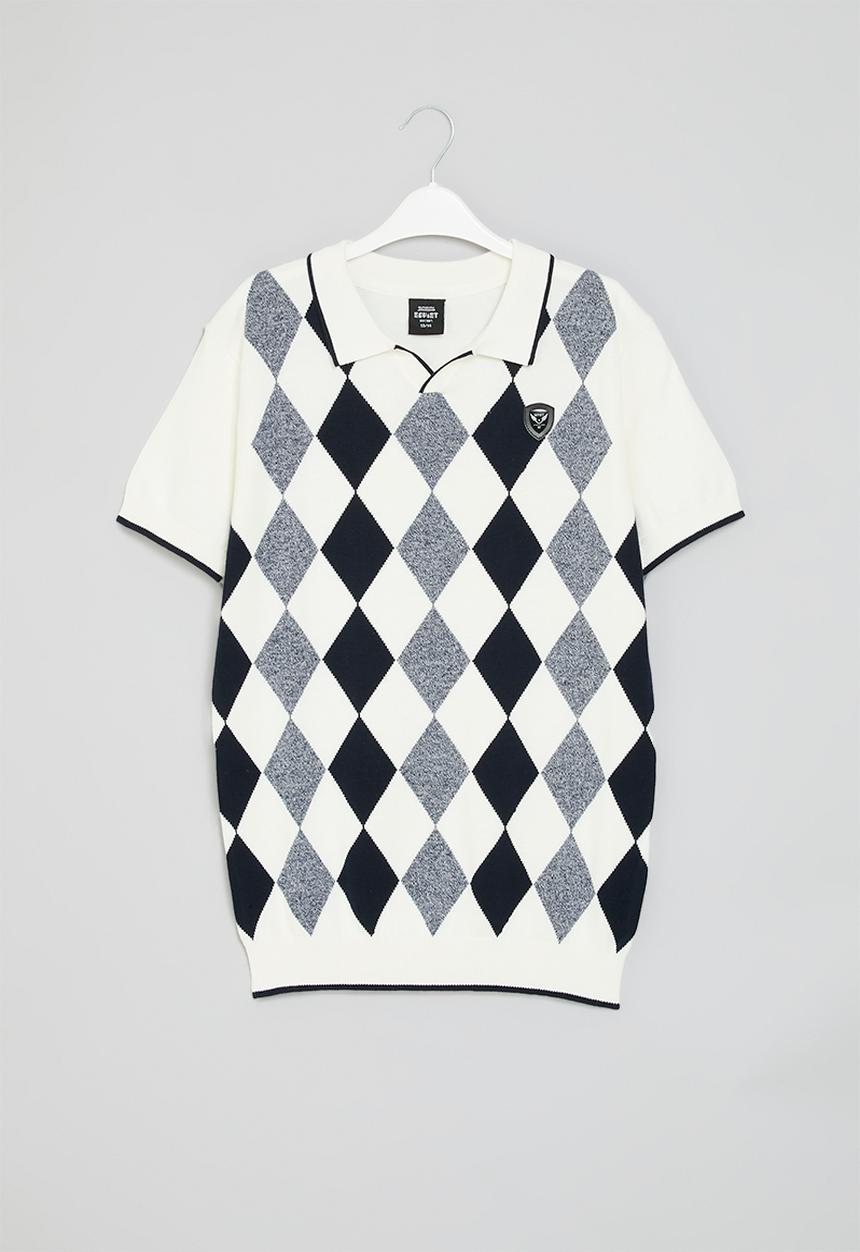 SOVIET - Knitted golfer - 5/6 to 13/14 - white