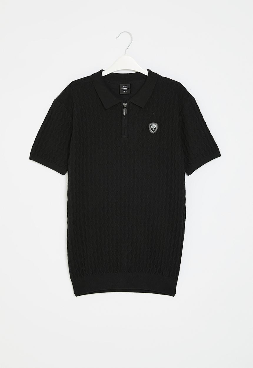 SOVIET - Boys knitted golfer - black