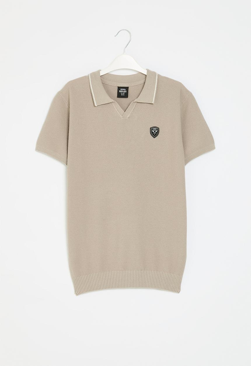 SOVIET - Boys knitted golfer - stone