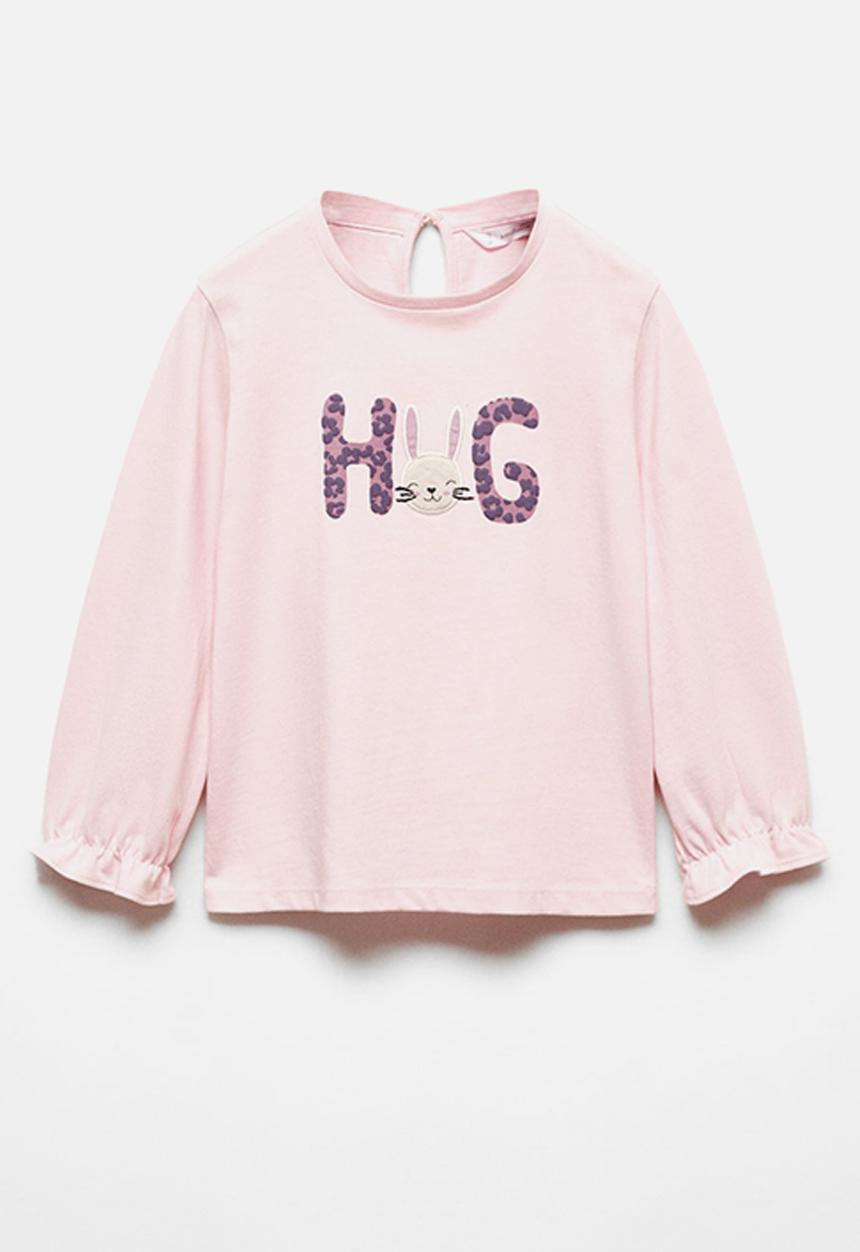 MANGO - T-shirt hug - mauve