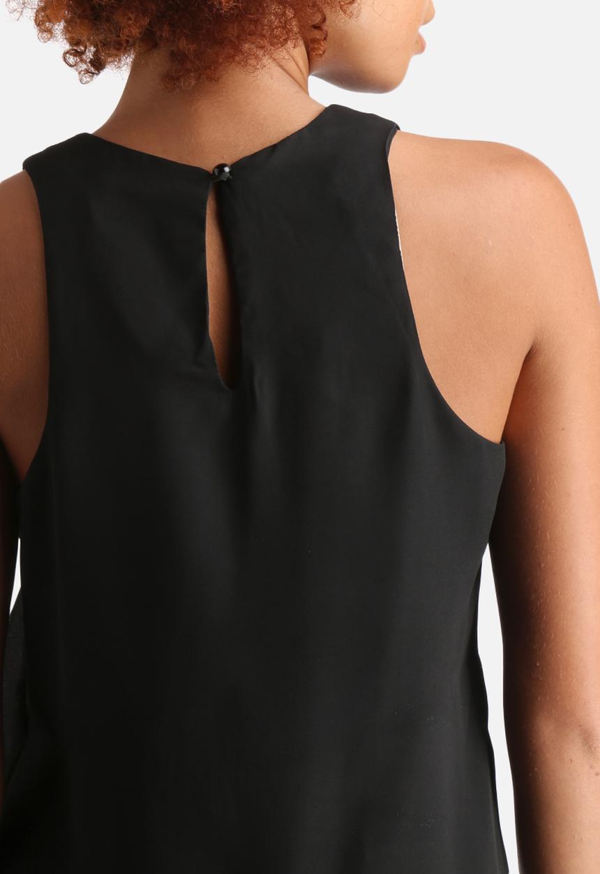 AX Paris - Asymmetric Hem Chiffon Top