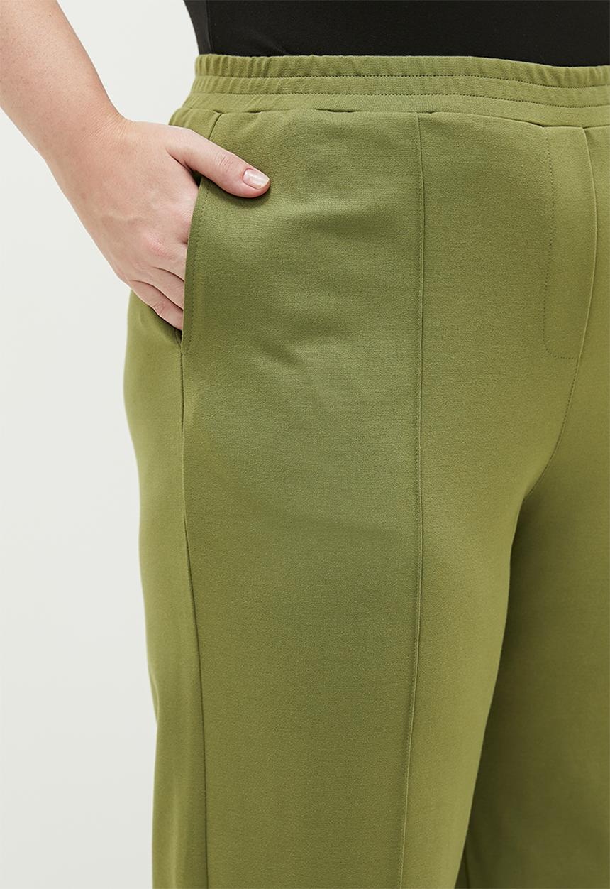 Me&B - Plus casual tailored ponti pants - olive