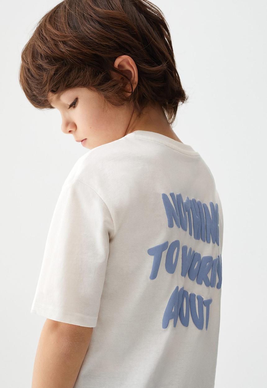 MANGO - T-shirt urban - offwhite