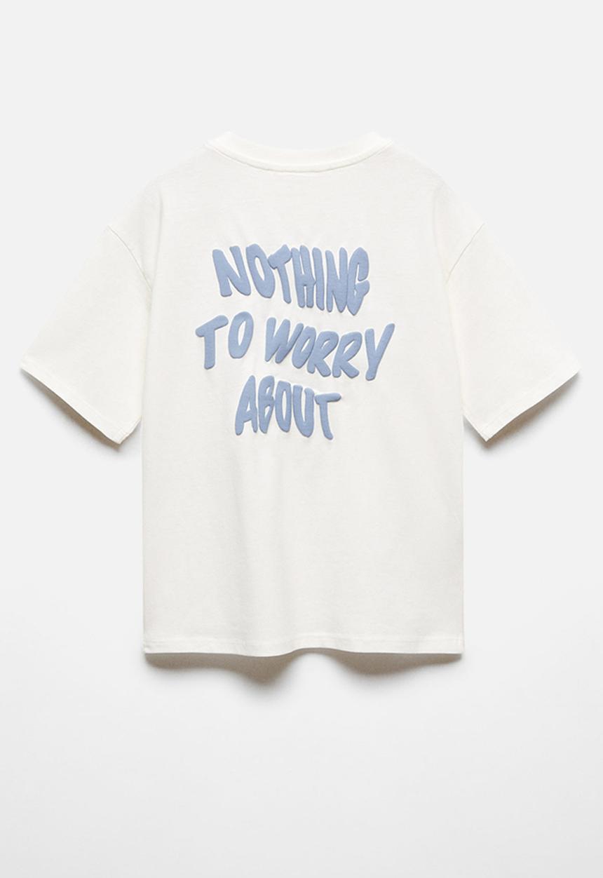 MANGO - T-shirt urban - offwhite