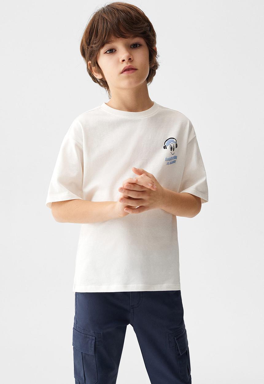 MANGO - T-shirt urban - offwhite