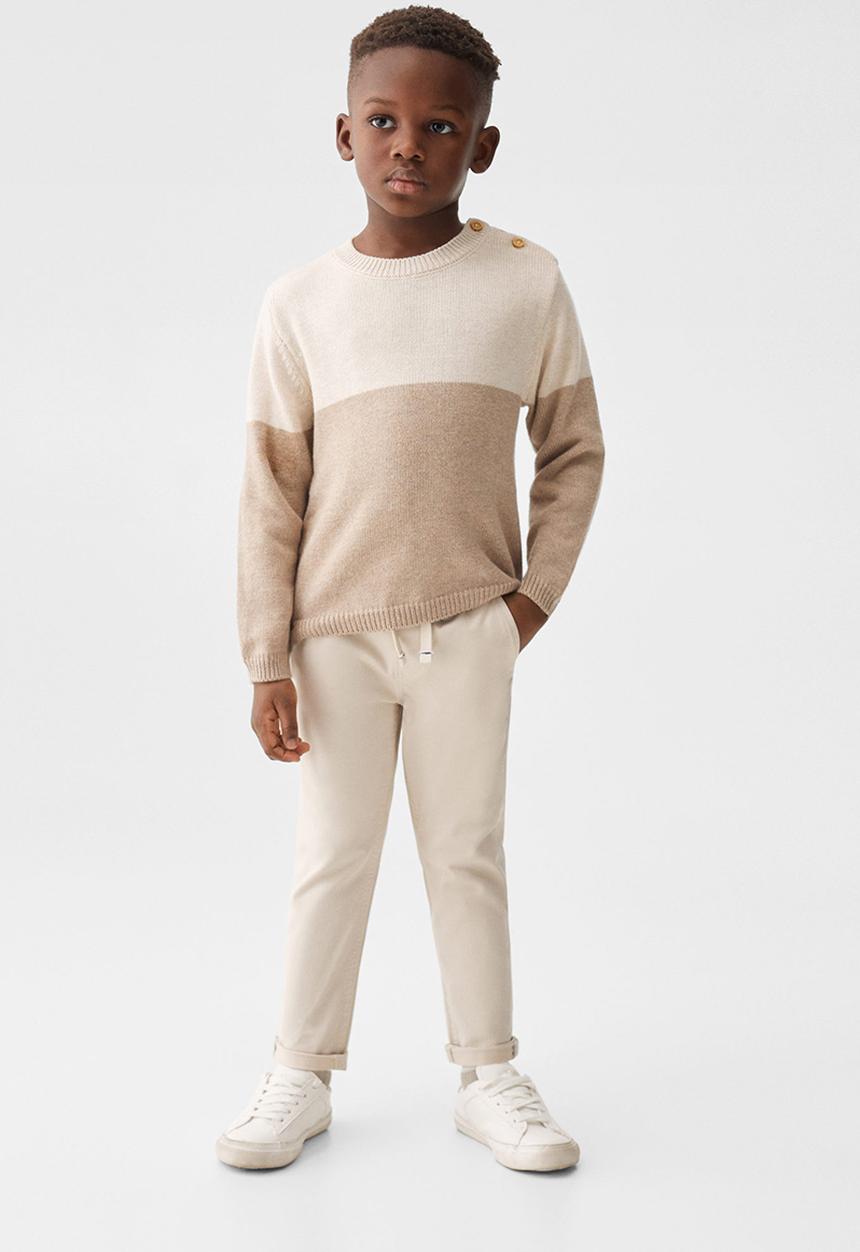 MANGO - Trousers cord - ice-white