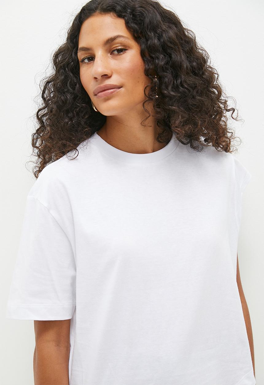 Superbalist - asymmetrical hem tee - white