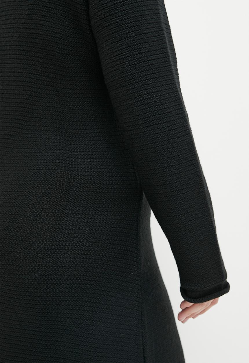 Superbalist - Poloneck column knitwear dress - black