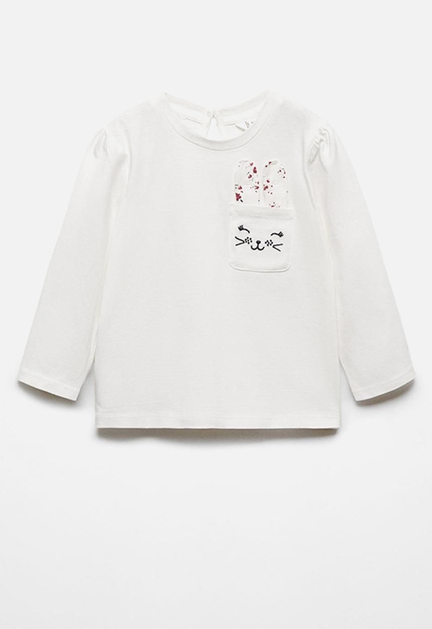 MANGO - T-shirt coni - offwhite