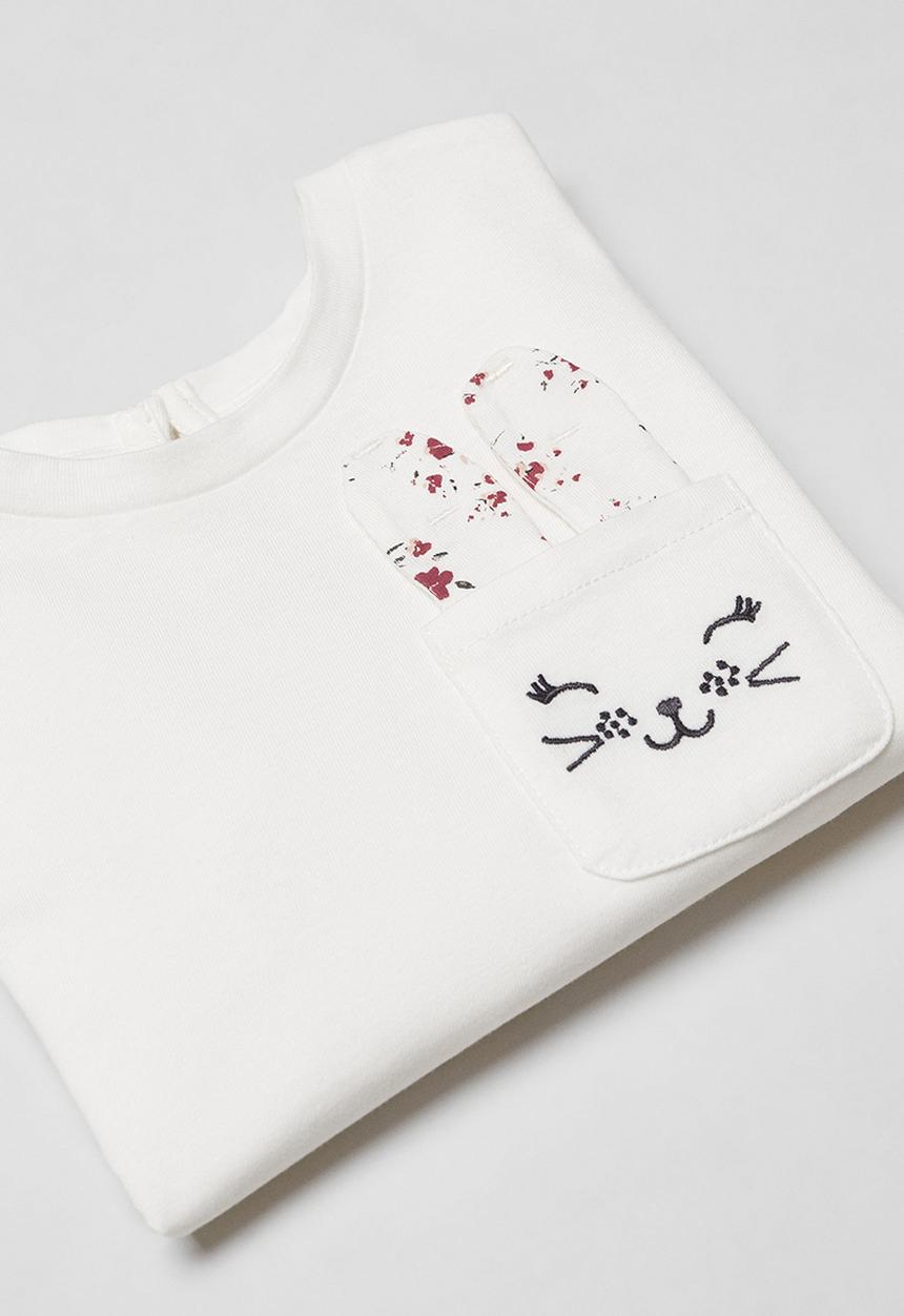 MANGO - T-shirt coni - offwhite