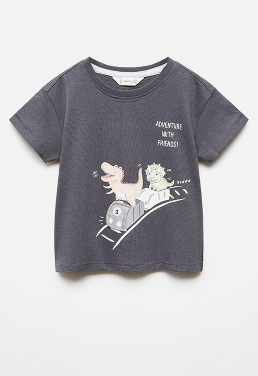 MANGO - T-shirt feria2 - charcoal