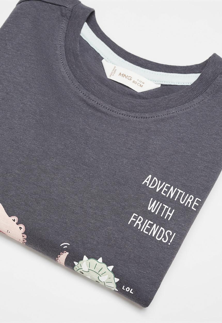 MANGO - T-shirt feria2 - charcoal