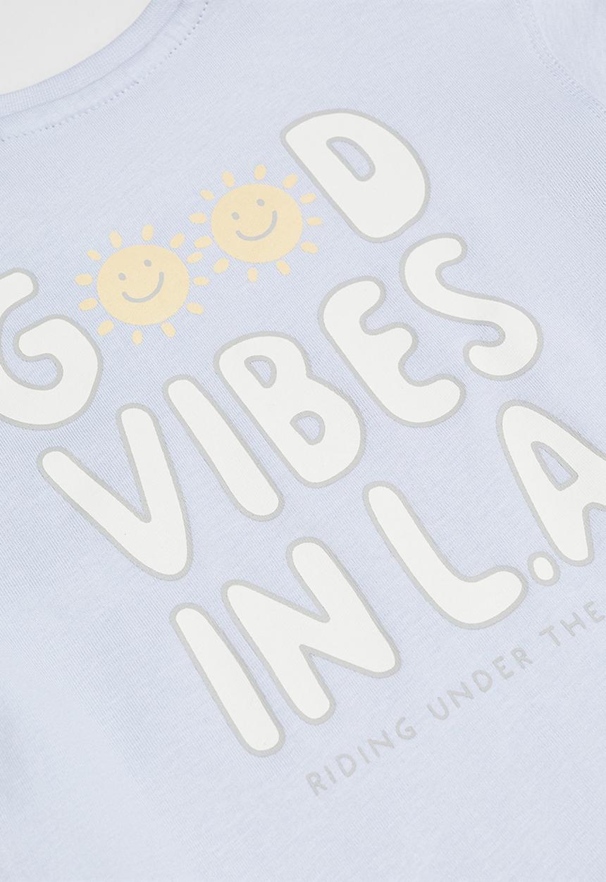 MANGO - T-shirt lavibes - sky-blue