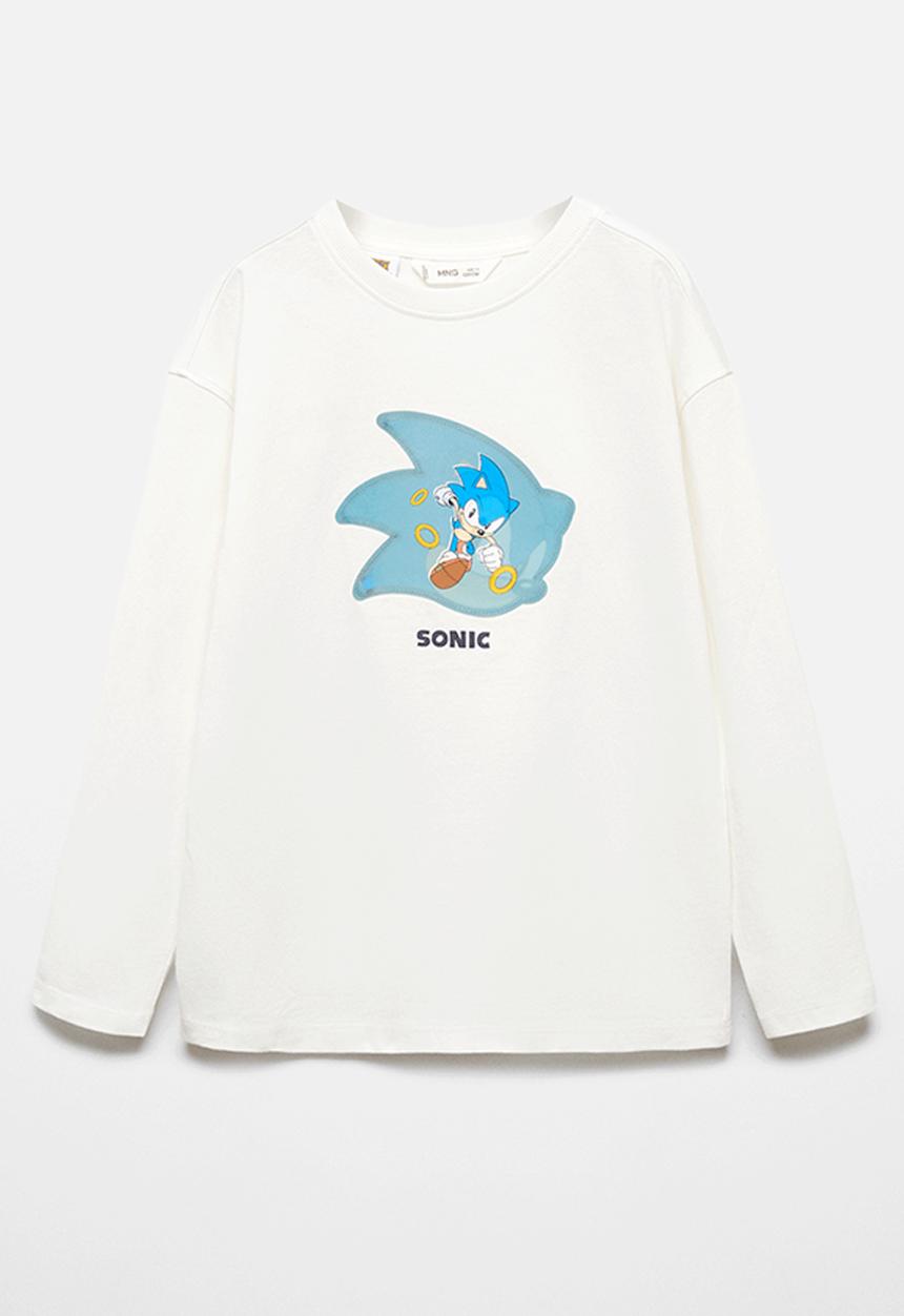 MANGO - T-shirt soniclen - offwhite