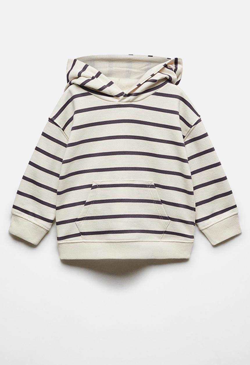 MANGO - Sweatshirt rayas - charcoal