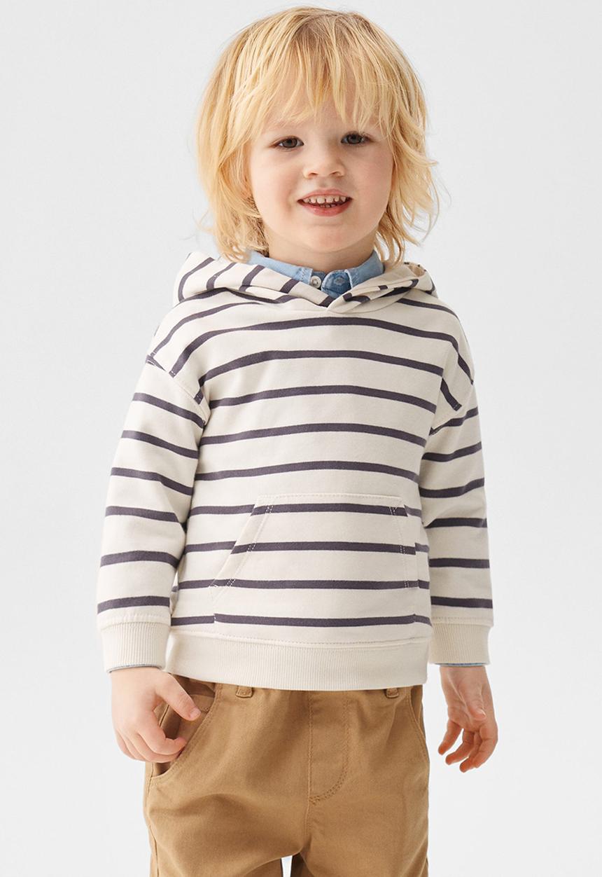 MANGO - Sweatshirt rayas - charcoal