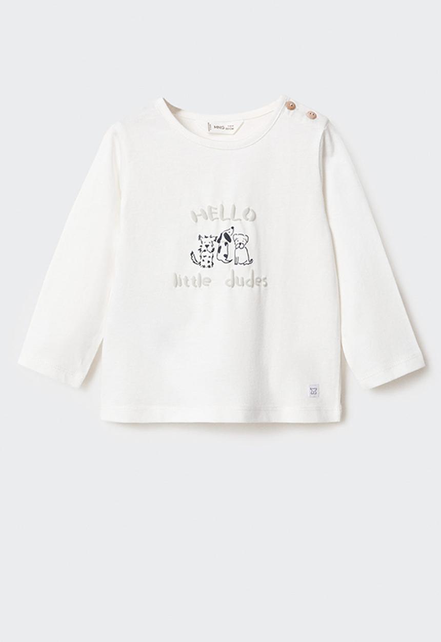 MANGO - T-shirt dudes - offwhite