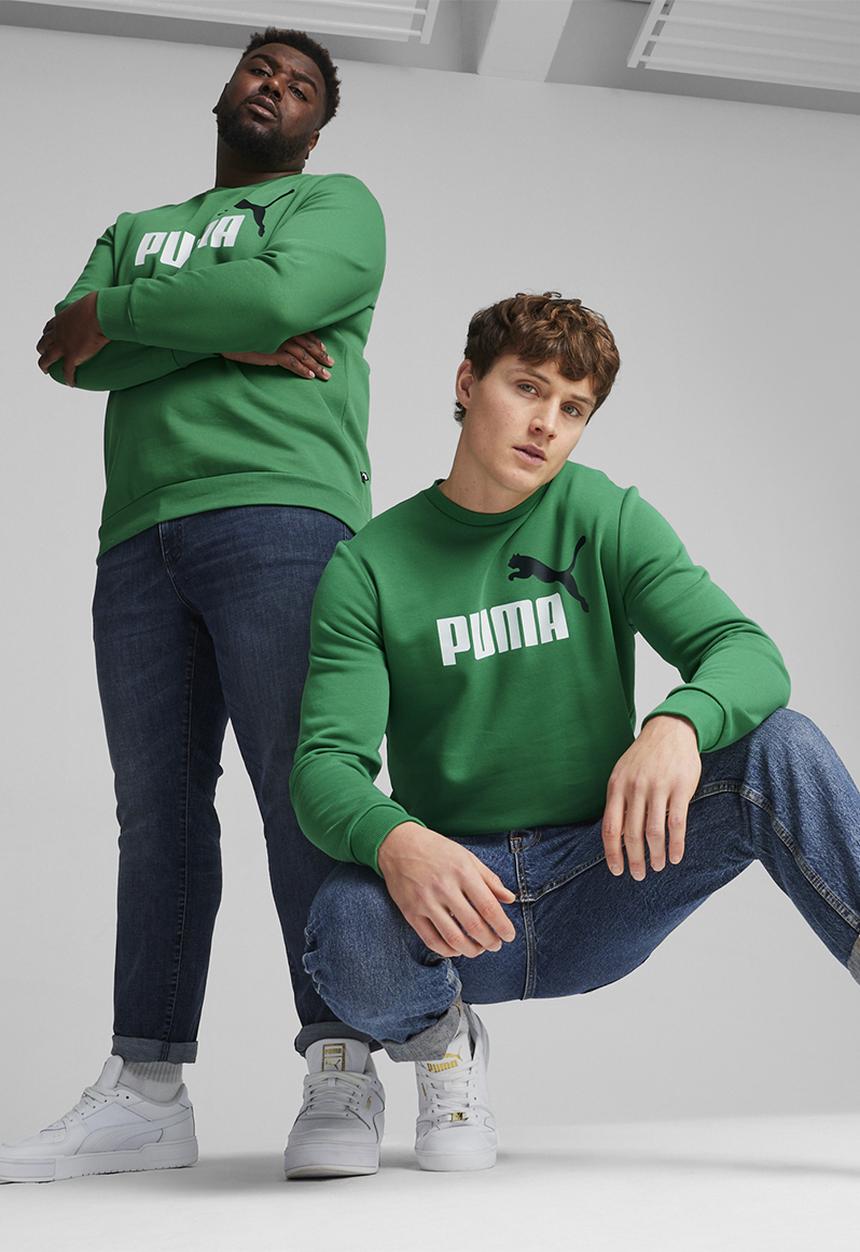 PUMA - ESS+ 2 Col Big Logo Crew FL - Archive Green