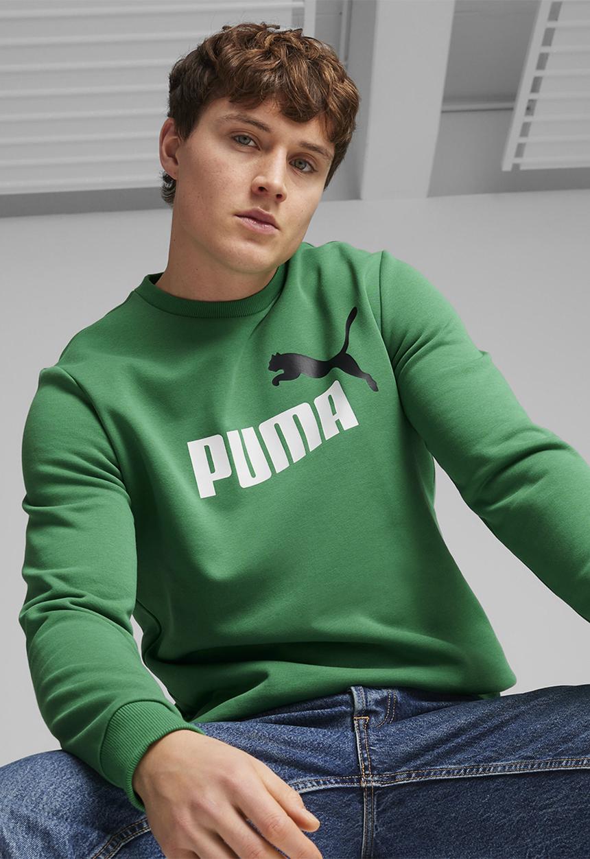 PUMA - ESS+ 2 Col Big Logo Crew FL - Archive Green