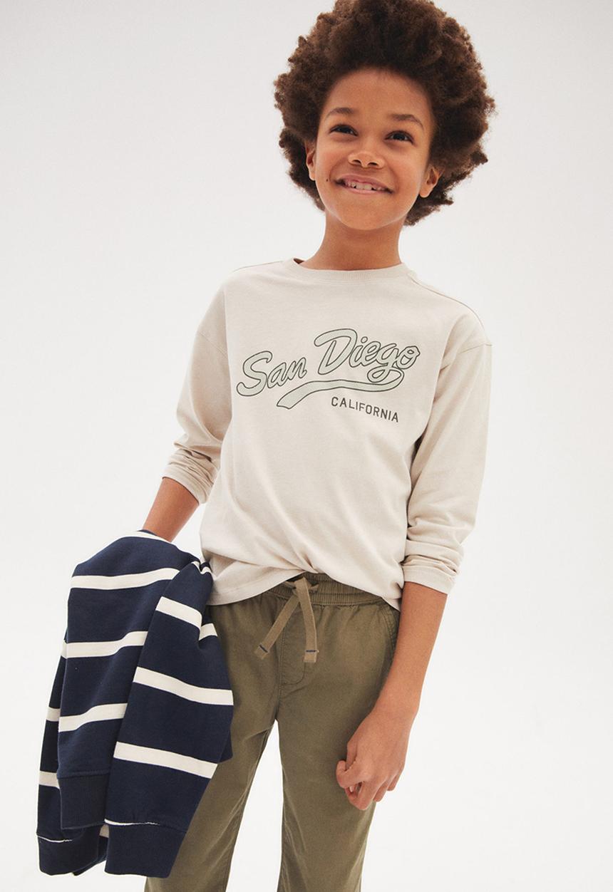 MANGO - T-shirt diego - sand