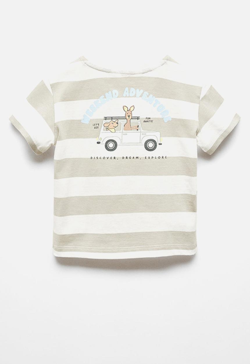 MANGO - T-shirt funnyst - green