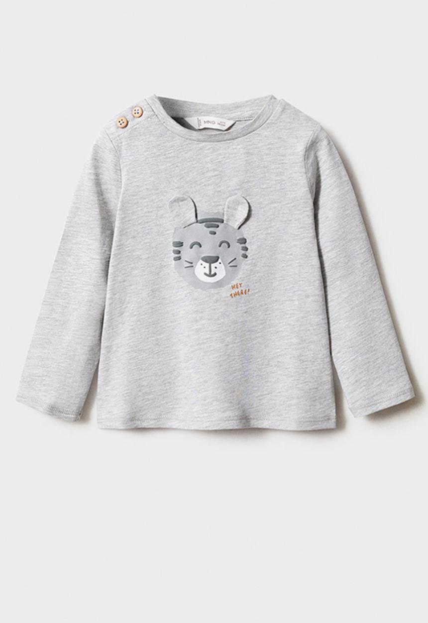 MANGO - T-shirt tica - medium grey