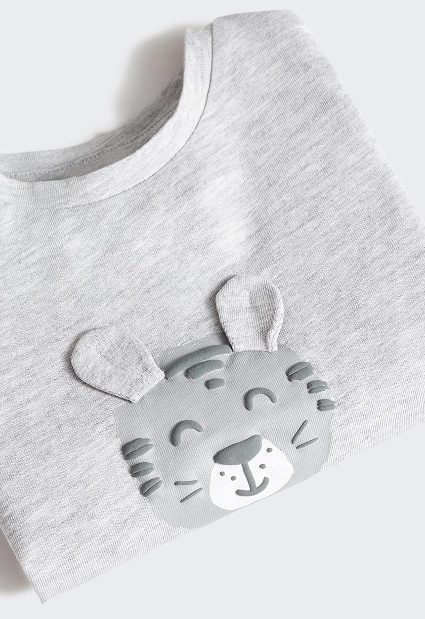 MANGO - T-shirt tica - medium grey
