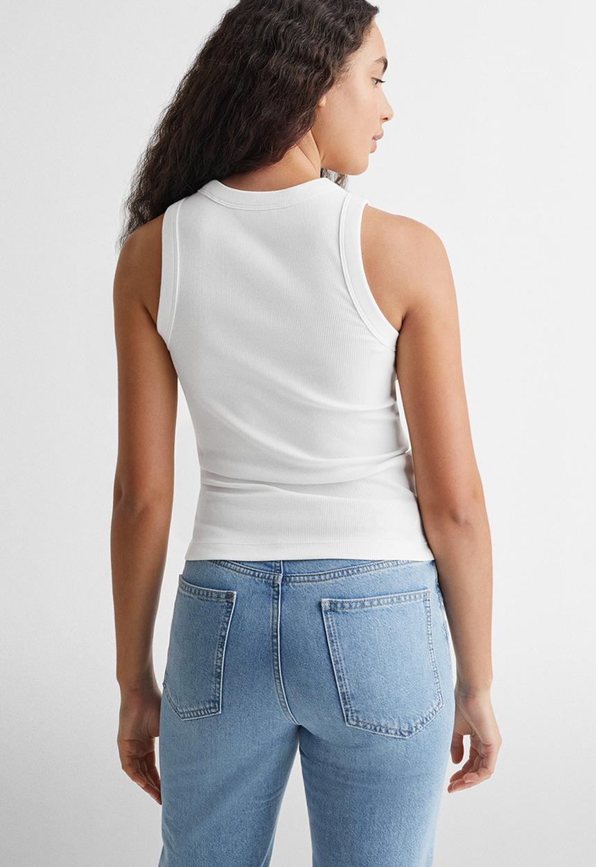 MANGO - T-shirt swim - white