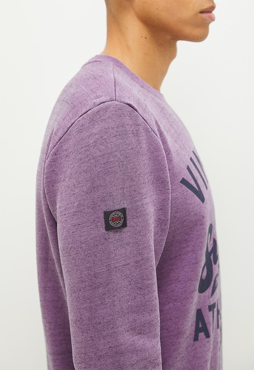 Superdry. - College scripted graphic crew - purple