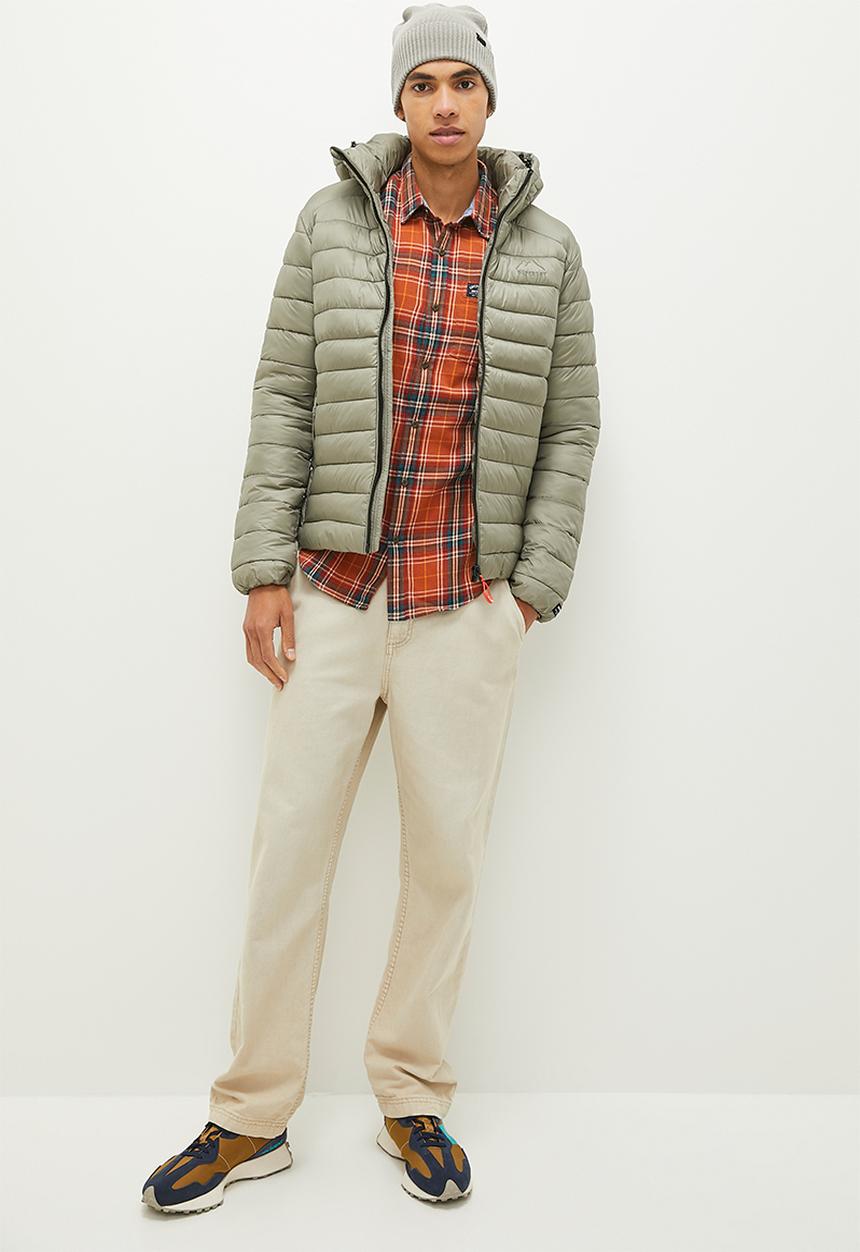 Superdry. - Long sleeve cotton lumberjack shirt - orange