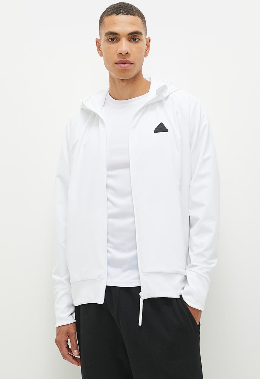 adidas Performance - Z.N.E. woven full-zip hooded track top - white